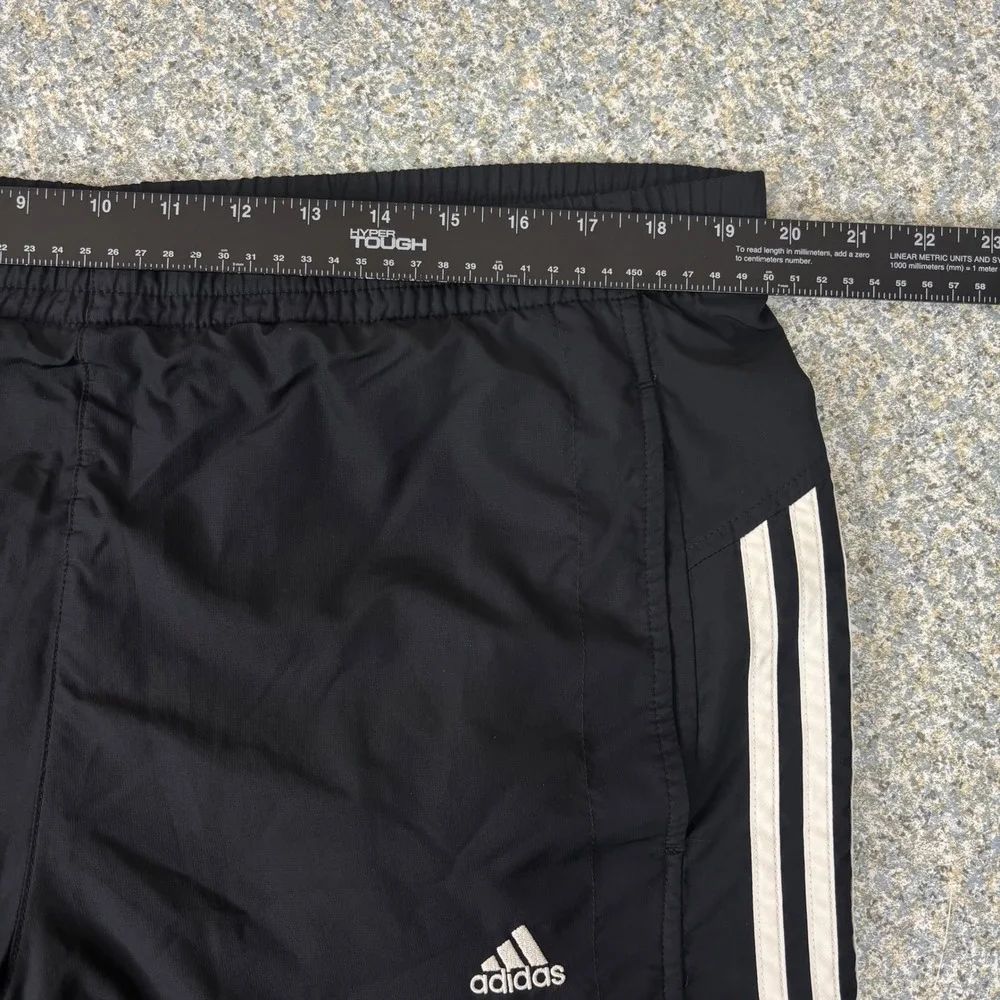 Adidas Track Pants Clima365 Mens Large Black White Striped Mesh Lined P57127